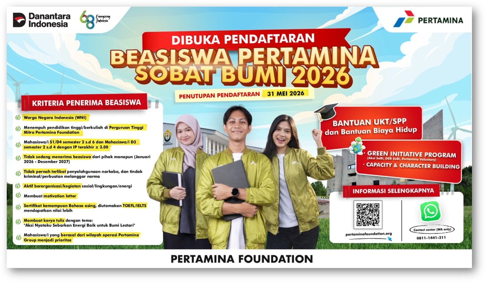 Poster Beasiswa Sobat Bumi